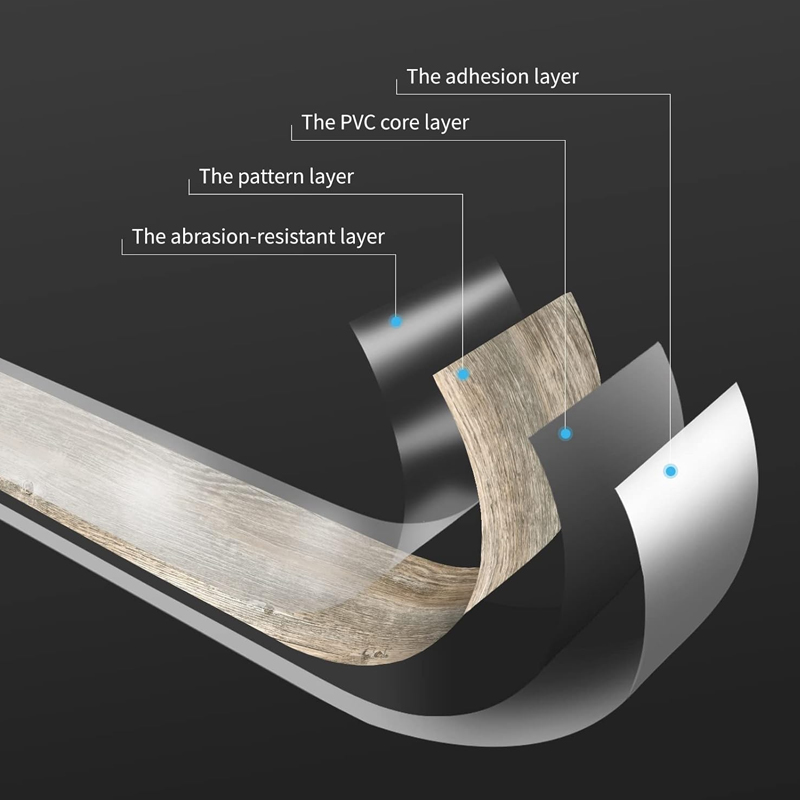 Paquete de 6 baldosas de vinilo autoadhesivas de 54 pies cuadrados con aspecto de madera, autoadhesivas e impermeables, para dormitorio, sala de estar, cocina y autocaravana en madera vieja. - Imagen 3
