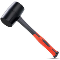 Mazo de goma de 16 oz, cabeza de martillo de goma duradera con mango de fibra de vidrio, ideal para pisos, estacas de carpas, viajes de campamento, carpintería, proyectos de bricolaje, decoración del hogar y tareas de soplado suave sin daños