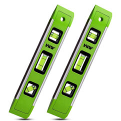 Nivel torpedo de 9 pulgadas, nivel de burbuja magnético con burbujas de 45°/90°/180°, herramienta niveladora resistente a golpes para medición (2)