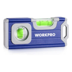 Nivel pequeño de 4-1/2 pulgadas, mininivel magnético de bolsillo con 2 burbujas de 90°/180°, construcción de aleación de aluminio, azul cobalto