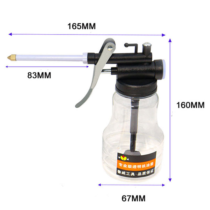 Engrasadora con botella de aceite transparente 250ML - Imagen 2