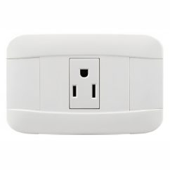 Tomacorriente plano de empotrar sencillo