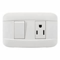 interruptor y enchufe eléctrico para empotrar