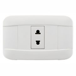 Tomacorriente redondo de empotrar